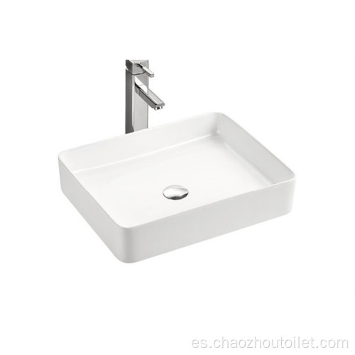 Lavabo de cerámica de borde fino de cerámica para baño